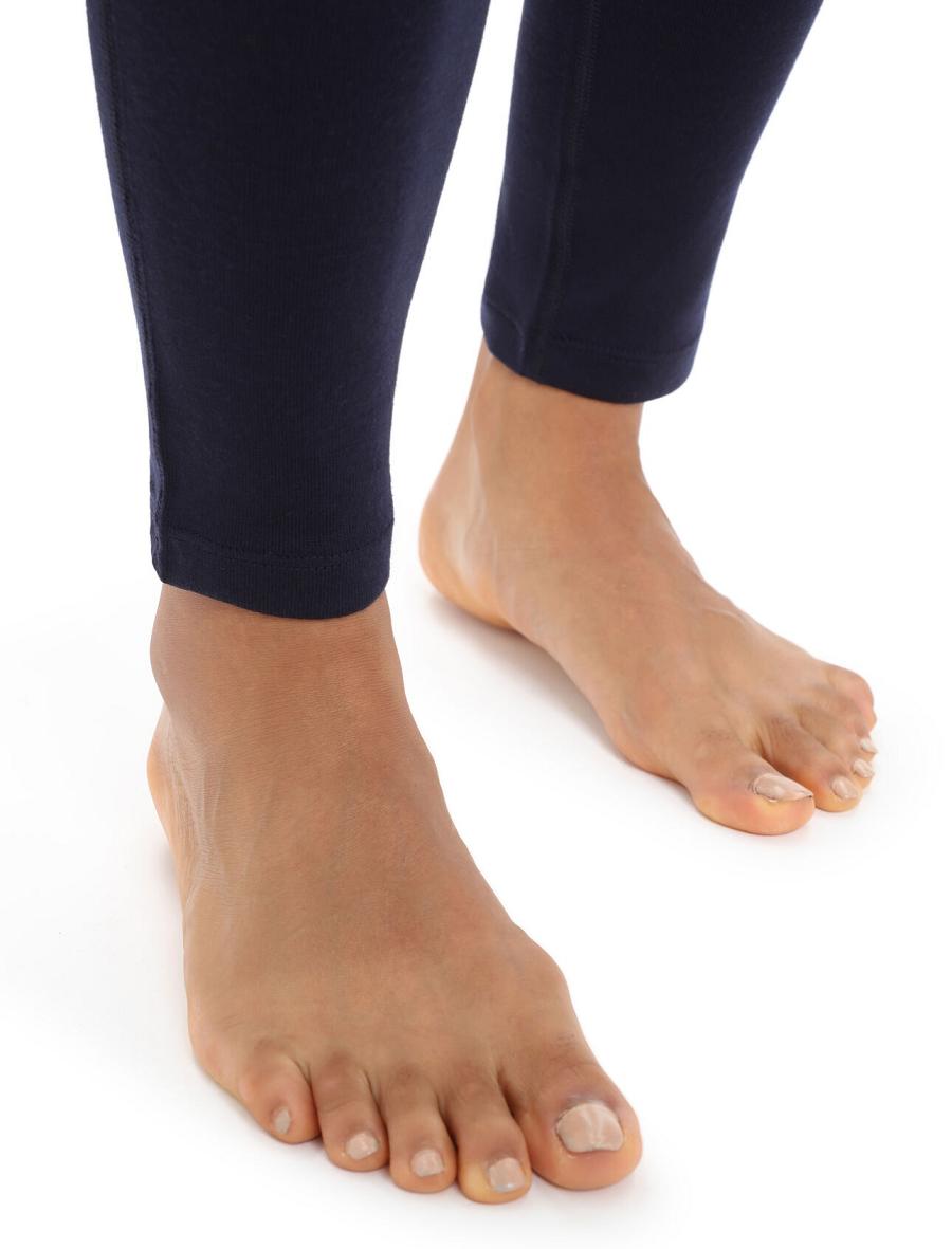 Legginsy Icebreaker Merino 260 Tech Thermal Damskie Granatowe | PL 1395NWYB